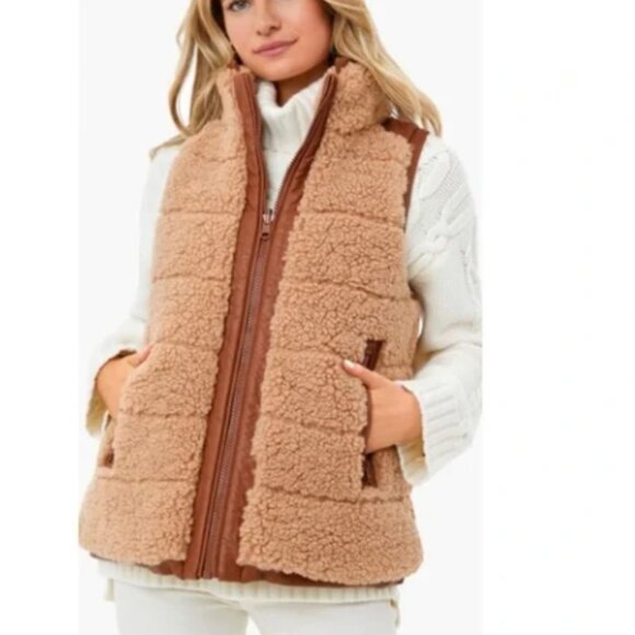 Tuckernuck Cognac Shearling Vest - Picture 1 of 2